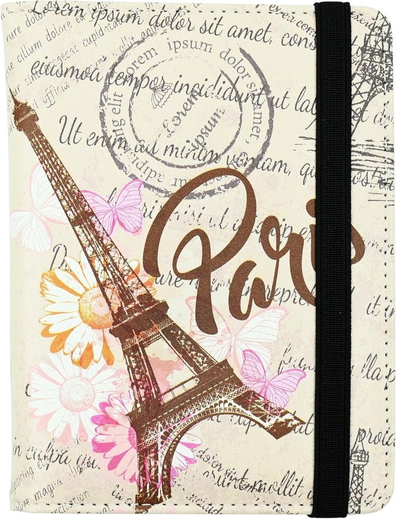 bassyil Eiffel Tower Passport Holder for Women and Men PU Leather Passport Cover for Travel - Image 1